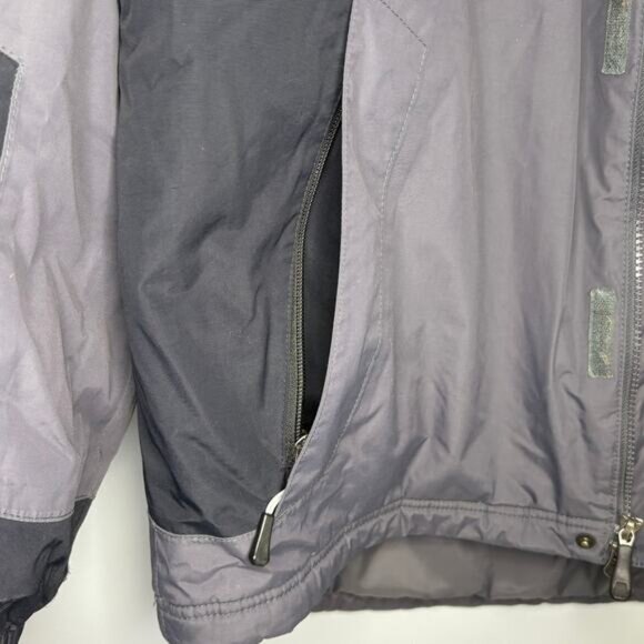 L.L. Bean Mens Black Grey Insulated Waterproof Winter Jacket Sz L *NO HOOD* - Picture 5 of 6